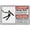 Warning Sign 1, variant on Bilingual Keep Off The Lawn Sign 8"x12" - Aluminum Tin Warning for Home Outdoor Garden, Durable Bilingual Lawn Decor