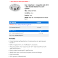 thumbnail image 2 of Rear Brake Rotor - Compatible with 2013 - 2020 Hyundai Elantra GT 2.0L 4-Cylinder 2014 2015 2016 2017 2018 2019, 2 of 2