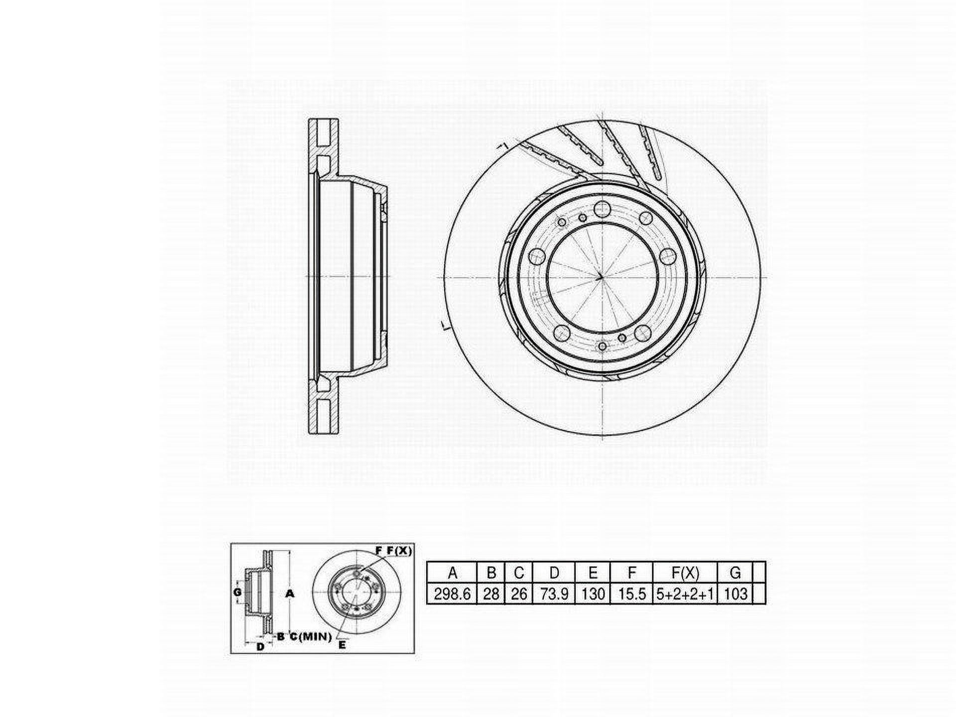 Winstop Brake Rotor, Rear Left WS242789, Porsche 911 1994-1989
