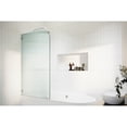 thumbnail image 5 of Glass Warehouse Aurora 58.25" x 34"  Frameless Bath Shower Door - Single Fixed Panel Fluted Frosted Radius Left Hand Brushed Nickel Nickel Finish, 5 of 5
