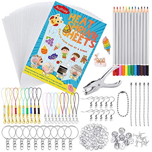 8x Plastic Heat Shrinkable Paper Painted Shrink Film Sheet for DIY Jewelry 8x Plastic Heat Shrinkable Paper Painted Shrink Film Sheet for DIY Jewelry