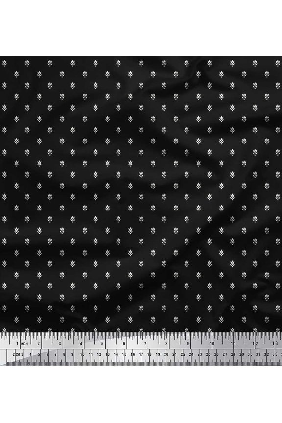 Poly Georgette Fabric Flower Artistic Decor Fabric Printed Yard 42 Inch Wide