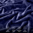 thumbnail image 5 of IR Imperial Rooms Fleece Bed Throw Blanket, Plush, Travel and Couch Fuzzy, Cozy Washable Ultrasoft Throw Size Navy, 5 of 7
