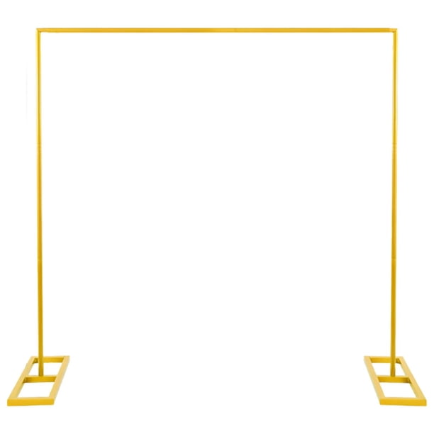 Arco de boda de metal estable, cuadrado, con soporte para globos, para fiestas, interiores y exteriores. 200 cm x 200 cm
