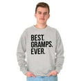 thumbnail image 4 of Best Gramps Ever Grandpa Grandfather Men's Big & Tall Crewneck Sweatshirt Brisco Brands 5X, 4 of 5