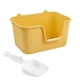 thumbnail image 5 of Lavabo para arena de gatos con pala, bandeja de arena para mascotas con parte abierta, inodoro para orinal para gatitos, bandeja de arena , Amarillo L, 5 of 8