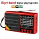 thumbnail image 3 of Radios Portátiles de Banda FM/AM/SW, Receptor de Radio, Radio Recargable, Reproductor de Música TF/USB con Pantalla LCD, Color Rojo., 3 of 7