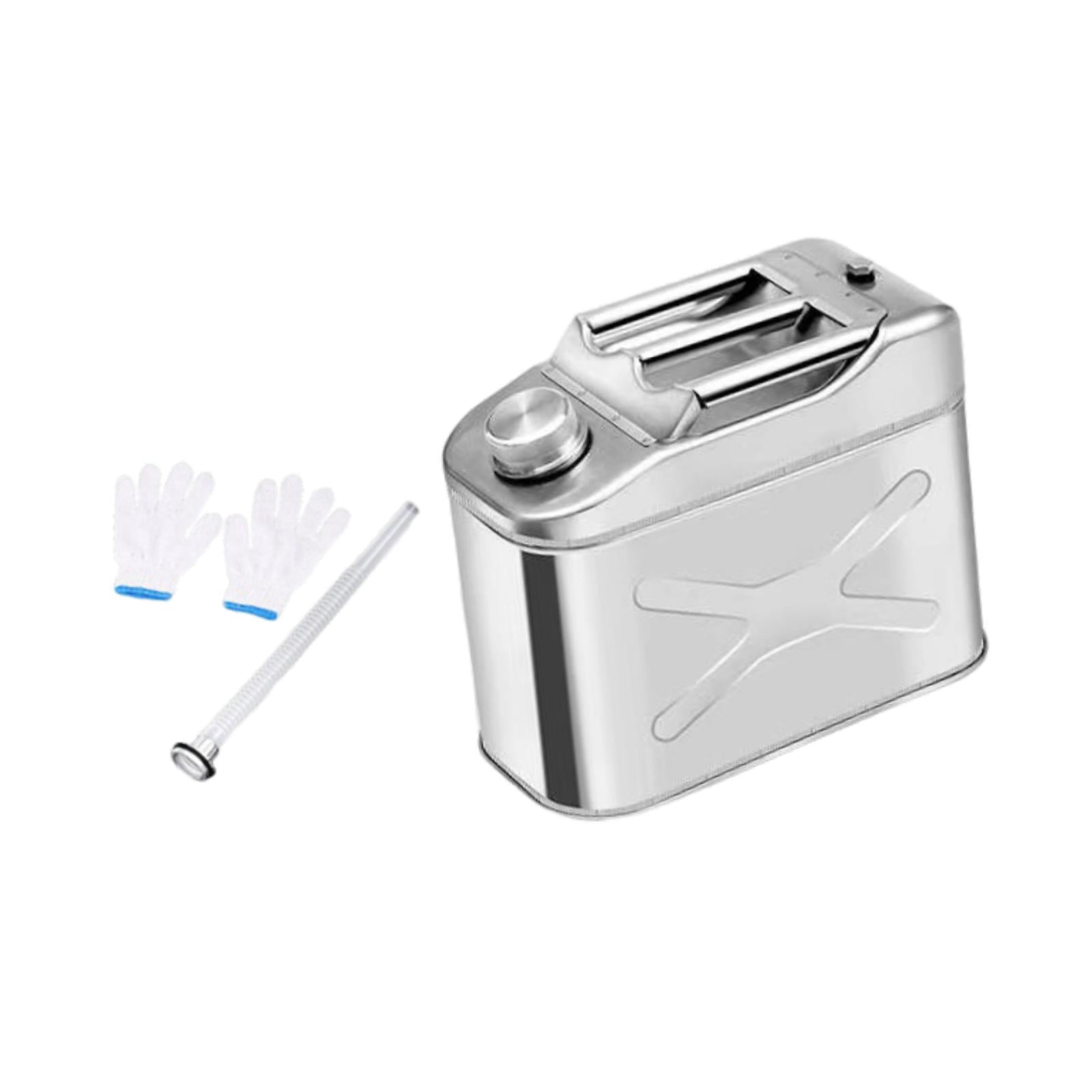 Colaxi Motorcycle Petrol Tank Tank Stainless Steel Vertical Standing Ergonomic Handle Lightweight Metal Container 10L