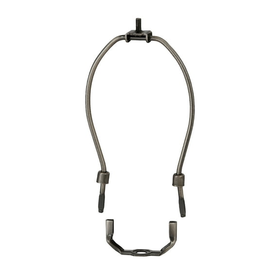 B&P Lamp® 10-1/2 Inch Heavy Duty Lamp Shade Harp Holder for Table and Floor Lamps, Antique Bronze Finish