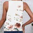 thumbnail image 4 of Women's Tank Tops Floral V Neck Sleeveless Casual Loose Fit, 4 of 4