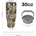 thumbnail image 3 of 30 Oz Insulated Tumblers with Flip Straw Lid Top Handle Hunter Camouflage Pattern Leakproof Reusable Vacuum Stainless Steel Travel Coffee Mug for Car, 3 of 6