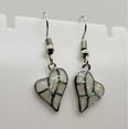 thumbnail image 2 of White Opal Heart Silver Earrings, 2 of 5