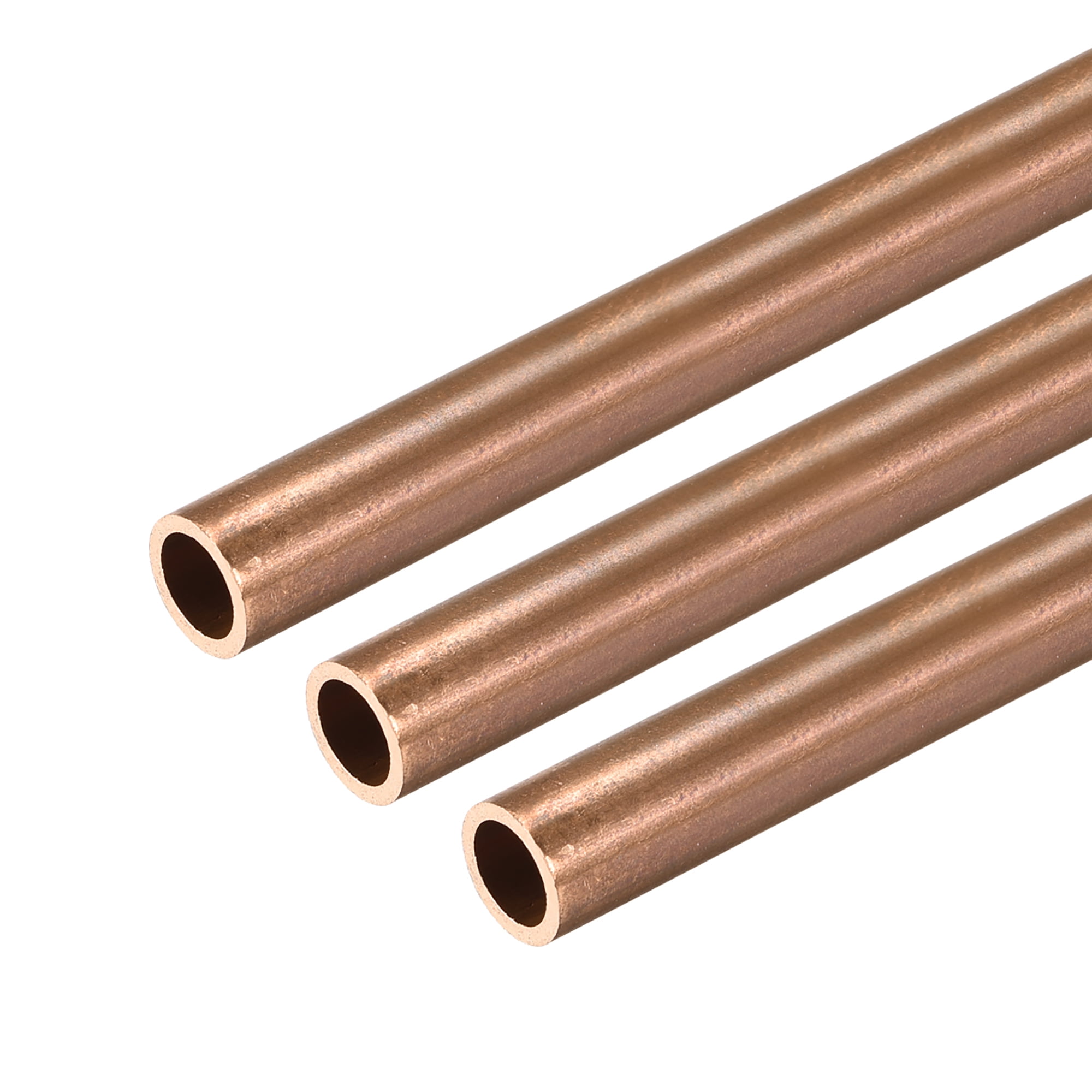 Copper Round Tube 8mm OD 1mm Wall Thickness 300mm Long Straight Pipe 3
