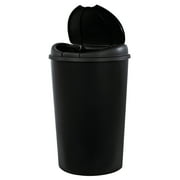 Hefty Kitchen Trash Can, 12.8 Gallon Plastic Touch Top Garbage Bin with Push Button Lid, Black