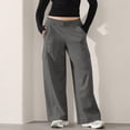 thumbnail image 3 of Women's Wide Leg Lounge Pants with Pockets Lightweight Casual Workout Joggers for Sports & Office, 3 of 20