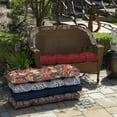 thumbnail image 6 of ARDEN Outdoor Wicker Settee Cushion 41.5 x 18, Ruby Red Leala, 6 of 11