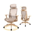 thumbnail image 4 of Nouhaus Airex Taupe Mesh, Headrest, 3D Armrest Office Chair for Home Office & Office, 4 of 11