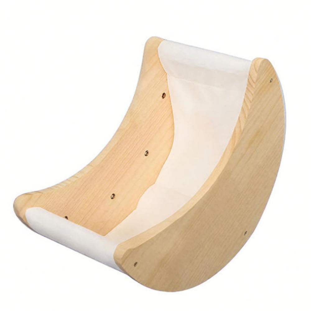 Cats Window Beds Moon Perches Seat for Indoor Cat, Wooden Moon Cat Hammock