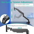 thumbnail image 3 of Soporte para Monitor WALI Negro con Brazo Ultra Ancho y Resorte de Gas Ajustable, 3 of 8