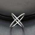 thumbnail image 3 of Infinity Ring for Women Crisscross Micro Pave Cz Gold Plated Ginger Lyne Collection, 3 of 6
