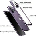 thumbnail image 4 of Anti Peeping Case for iPhone 15,Front Privacy Tempered Glass Cover,Magnetic adsorption Anti Peep Metal Frame with Lens Protector,Silver, 4 of 8