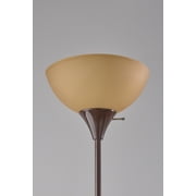 Mainstays 72 Brown Combo Floor Lamp with Reading Light, Modern Design