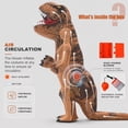 thumbnail image 4 of Magotan Halloween Inflatables Costume for Adults,Funny Blow Up Full Body T-Rex Fancy Dress Jumpsuit for Halloween,Brown, 4 of 8