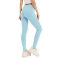 thumbnail image 3 of LEGGINGS DE ALGODÓN PARA MUJERES INSPIRADOS EN CHIC, CON CINTURA ELÁSTICA, PANTALONES DE GIMNASIO Y YOGA SUAVES, PANTALONES DE NAVIDAD CON TIRANTES, TIGHTS TAMAÑO S, AZUL CLARO, 3 of 6