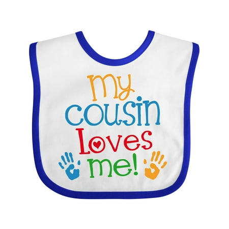 

Inktastic My Cousin Loves Me Outfit Gift Baby Boy or Baby Girl Bib