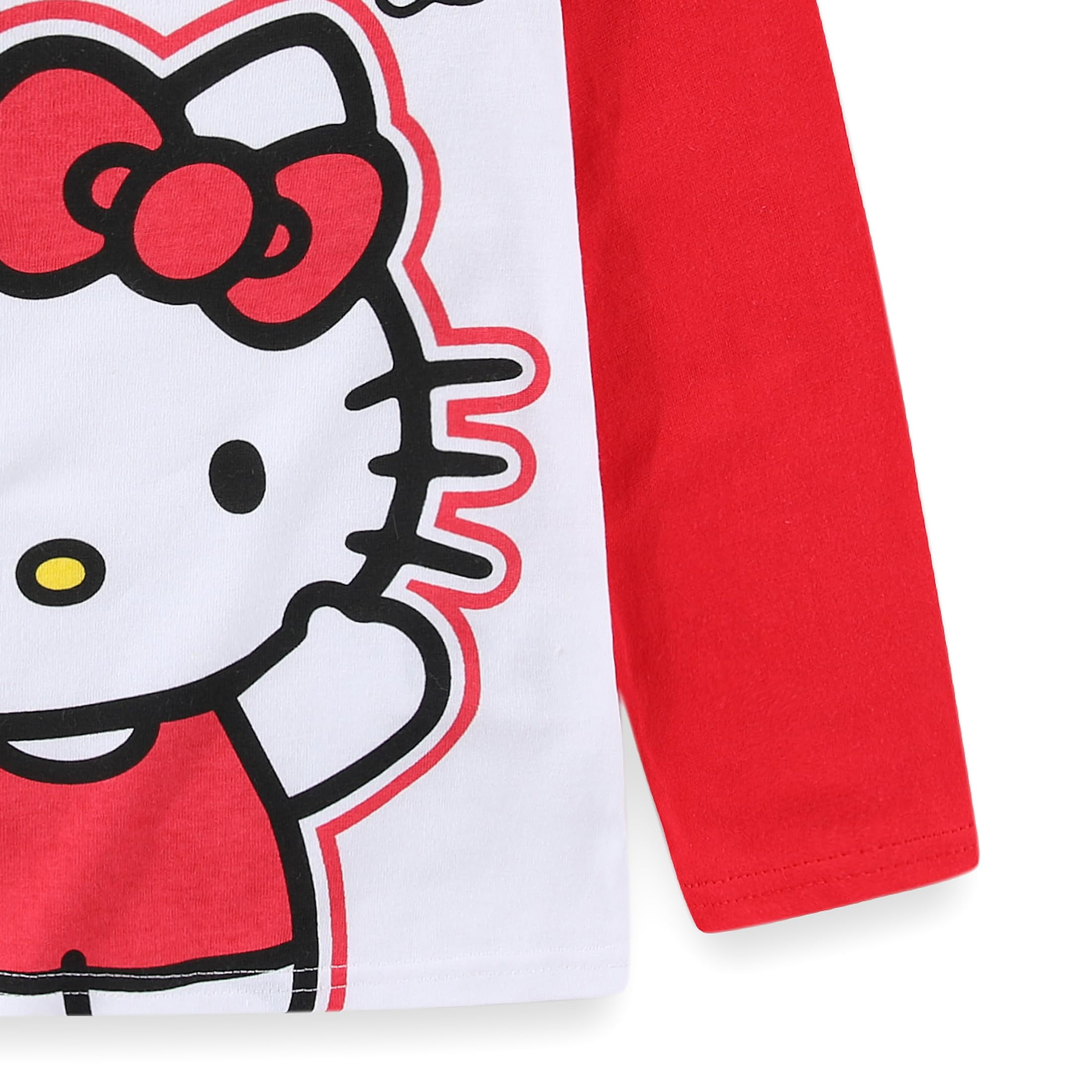 Hello Kitty Sanrio Long Sleeve Shirt and French Terry Pants Set (Girls), 2 Piece Set, Sizes 2T-12