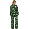 thumbnail image 2 of Xoenoiee Green Shamrock Hat Coin Bow Heart Print Sweatsuits for Women St. Patrick's Day 2-Piece Tracksuit Set Includes Jogger and Matching Pullover Sweatshirt for Sport Workout, L, 2 of 7