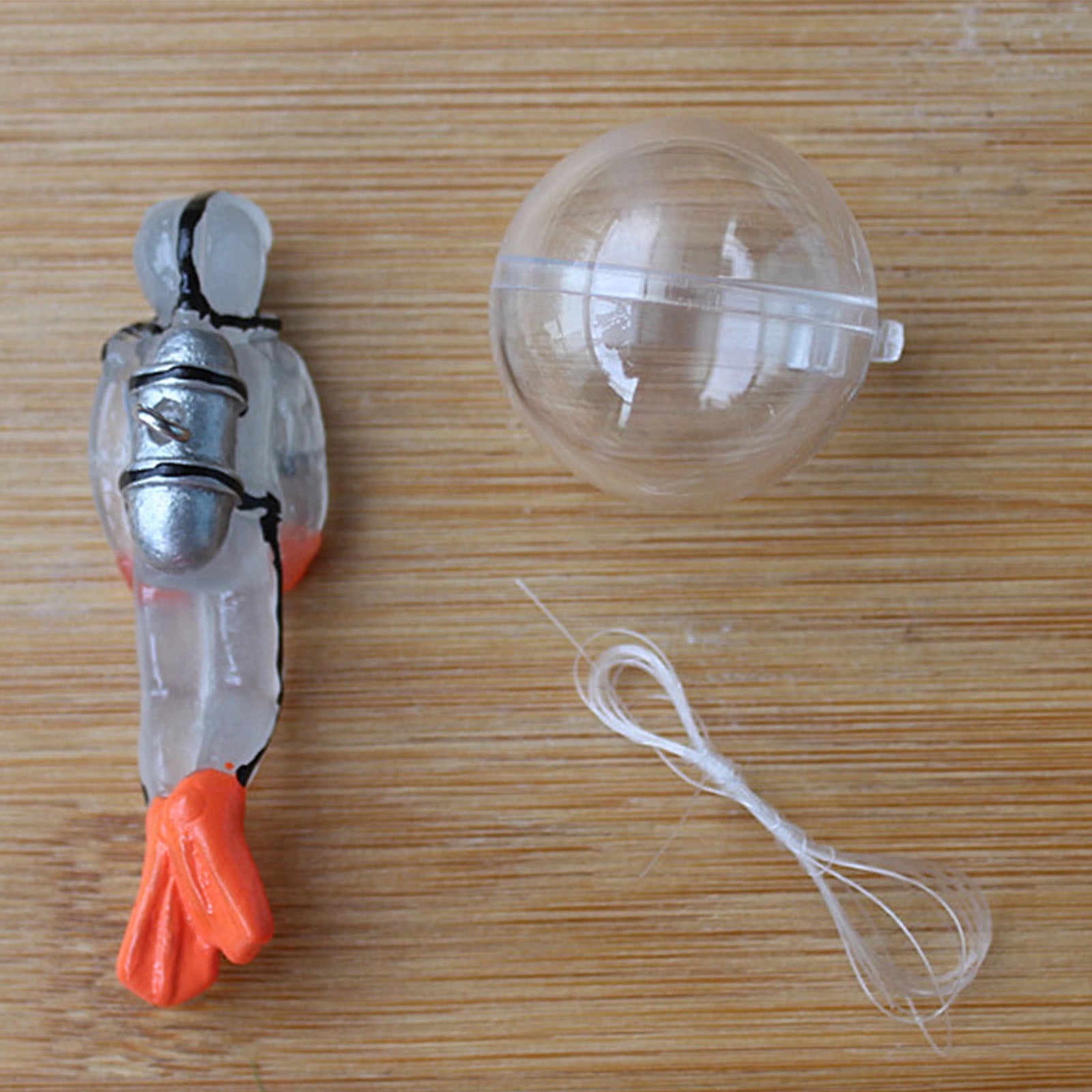REMEK Glow In The Dark Floating Diver Aquarium Decor - Small Fish Tank Toy For Current Display
