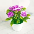 thumbnail image 6 of Yirtree Small Fake Plastic Plant Artificial Potted Plant Look Real Greenery Decor Home Office Desk Potted Plant Lifelike Artificial Plastic Simulation Flowers Pot for Home, 6 of 8