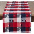 thumbnail image 1 of Chemin de Table Rectangulaire à Carreaux 16 x 72 Po avec Design Stars - Multi Couleur, 1 of 1