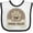 White and Black, variant on Inktastic Border Collie Dog Gifts Girls Baby Bib