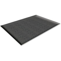 Genuine Joe Soft Step Vinyl Anti-fatigue Mats - Warehouse - 60" Length X 36" Width X 0.38" Thickness - Vinyl - Black