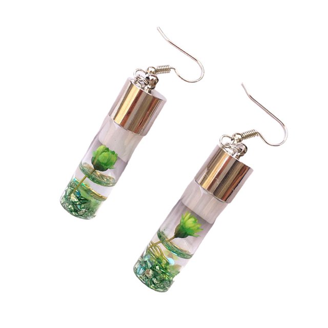 Qarigey 1 par de pendientes colgantes para mujer, joyería de aniversario de cumpleaños, verde Type3 NO3 Qarigey AP011367-05