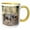 Yellow/White, variant on 3drose, South African Buffalo in Mud Side View, 11oz Two-tone Black Mug