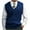 Blue, variant on Men's Sweater Vest V Neck Casual Sleeveless Pullover Cable Knit Sweater Vest Black L