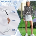 thumbnail image 5 of Garronmavis Golf Leopard Print Zip Up Golf Shirt Women Size S Long Sleeve Tennis Collar Shirts Pickleball Shirts Workout Shirt, 5 of 7