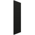 thumbnail image 2 of 18"W x 74"H True Fit PVC Horizontal Slat Modern Style Fixed Mount Shutters, Black (Per Pair - Hardware Not Included), 2 of 9
