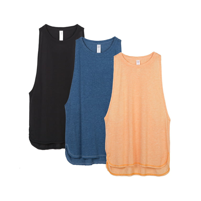 icyzone Workout Tank Tops for Women - Running Muscle Tank Sport Exercise  Gym Yoga Tops Athletic Shirts(Pack of 3) - Walmart.com