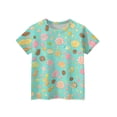 thumbnail image 4 of Grblisyd Girls Shirts Kids Summer Fashion Cute Cartoon Print Crewneck Short Sleeve Tops Casual Tees 10-12 Years, 4 of 5