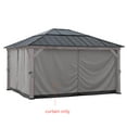 thumbnail image 3 of SUNJOY Replacement Curtains for 13 ft. × 15 ft. Wood-Framed Gazebos,  Grey, 3 of 4