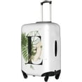 thumbnail image 3 of Leaf Initial Name E White Luggage Cover Elastic Washable Stretch Suitcase Protector Anti-Scratch Travel Suitcase Cover for Kid and Adult S (Fit 18-21 inch suitcase), 3 of 6
