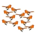 thumbnail image 1 of 12 piezas de pájaros de espuma falsos, pájaros artificiales con clips, figuras de pájaros del zoológico, pájaros de plumas de simulación para porche, , naranja gris shamjiam Estatua de pájaro de simulación, 1 of 8