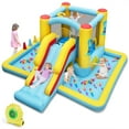 thumbnail image 1 of Costway Inflatable Bounce House with Slide Jumping Area Tunnel Ball Pit with 480W Blower, 1 of 9