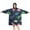 Neon Outline Dinosaurs, variant on Wearable Oversized Blanket,Multi Colored Dinosaur Assortment Pattern Wearable Blanket Hoodie for Adults,Cozy Hooded Blankets with Super Pockets,Super Warm Fuzzy Pullover for Women & Men