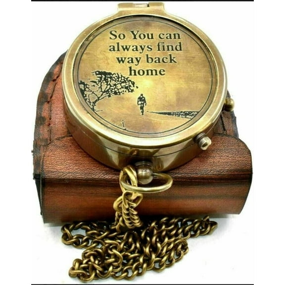 So You Can Always Find Your Way Back Home”, Camping Compass Engraved with Gift Compass