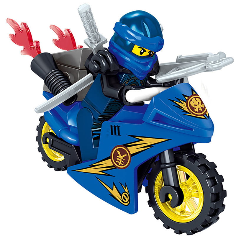 8Pcs Ninjago Motorcycle Set Minifigures Ninja Mini Figures Fits Lego Blocks Toys 